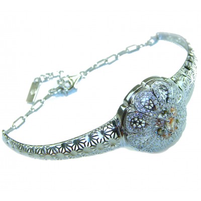 Casablanca - authentic 3.2 carat White topaz .925 Sterling Silver Bracelet