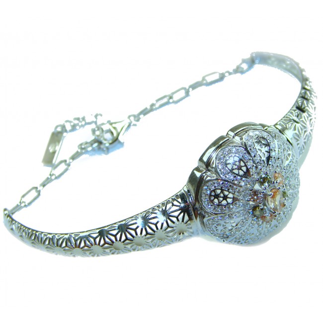 Casablanca - authentic 3.2 carat White topaz .925 Sterling Silver Bracelet