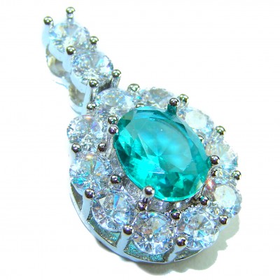 Divine Beauty 8.5 carat Aquamarine .925 Sterling Silver handcrafted pendant