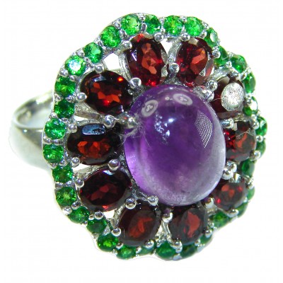 Lavender Beauty authentic 8.2 carat Amethyst .925 Sterling Silver Handcrafted Ring size 8 1/4