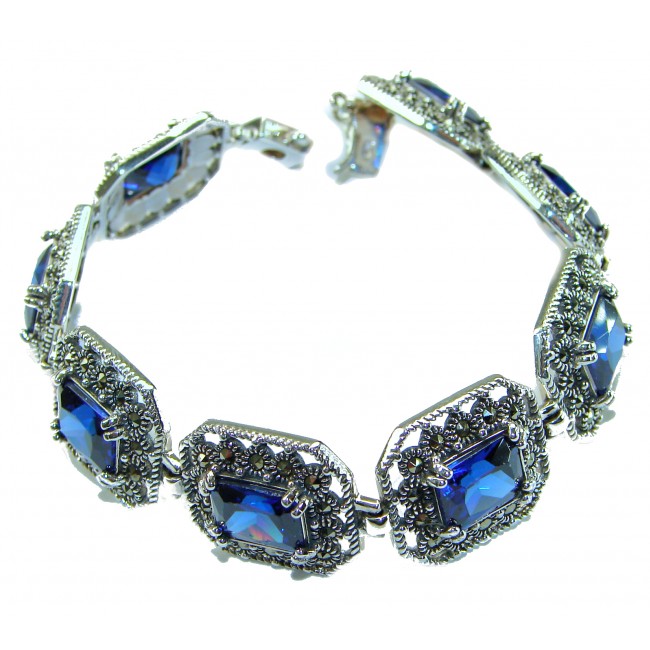 Real Gift of Nature 28.5 carat African Kyanite .928 Sterling Silver handcrafted Bracelet