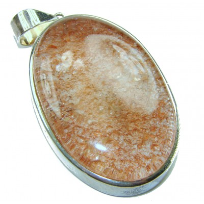 MASSIVE Incredible authentic 60.5 grams Phantom Quartz .925 Sterling Silver handmade pendant