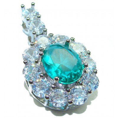 Divine Beauty 8.5 carat Aquamarine .925 Sterling Silver handcrafted pendant