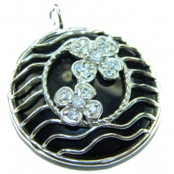 Genuine Onyx .925 Sterling Silver handcrafted pendant
