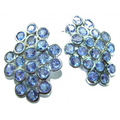 Giovanna - Authentic 17.9 carat Tanzanite .925 Sterling Silver handcrafted earrings