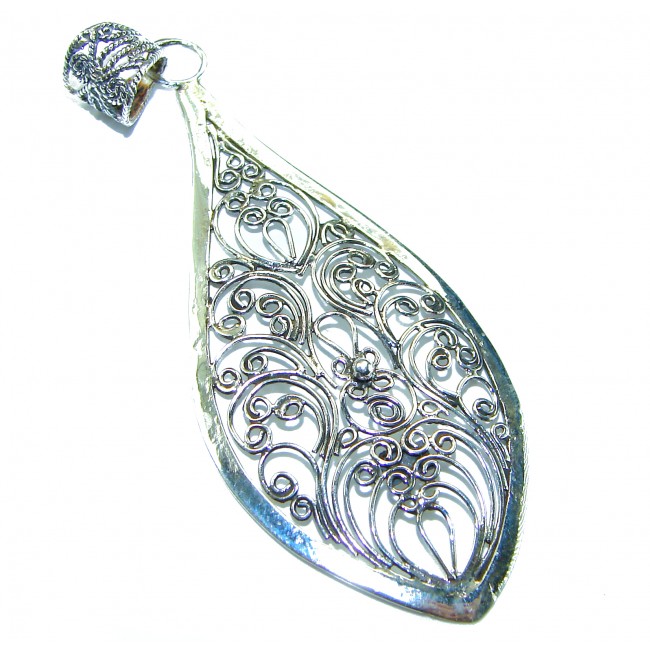 Bali Spirit Large Sterling Beauty .925 Silver Bali handmade Pendant
