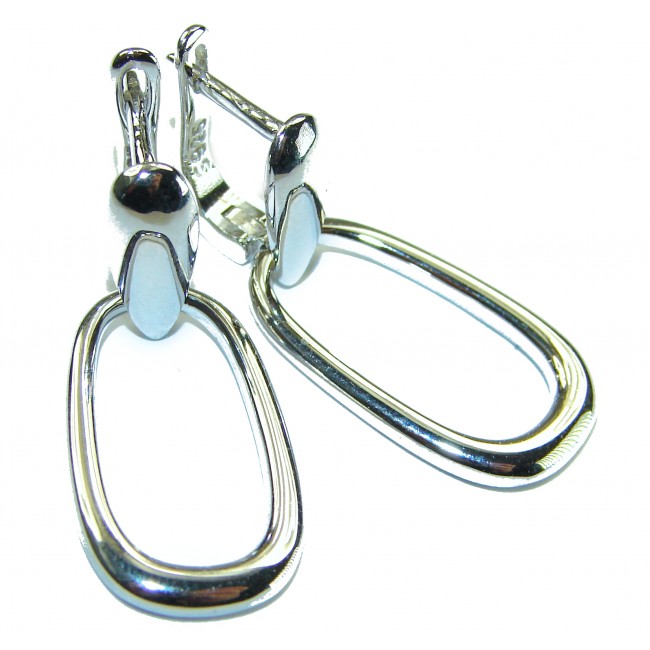 Modern design Blister Pearl .925 Sterling Silver handmade Bali made Earrings