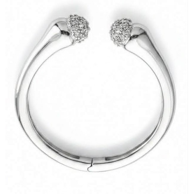 Precious Natural 15.2 carat White Crystal Silver bracelet