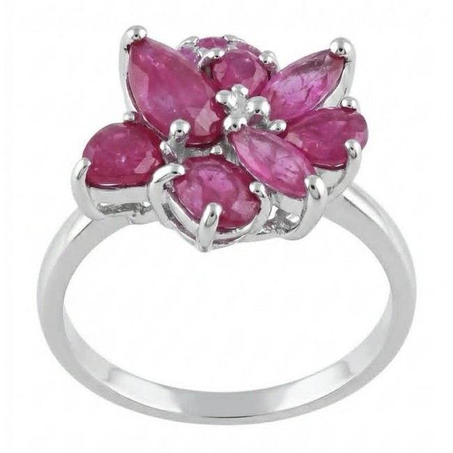 Giovanna -7.5 carat Ruby .925 Sterling Silver handcrafted incredible ring s. 7