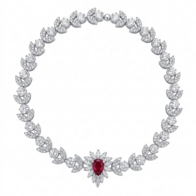 Giovanna - Magnificent Jewel 7.2 carat Ruby .925 Sterling Silver handcrafted incredible Statement Bracelet
