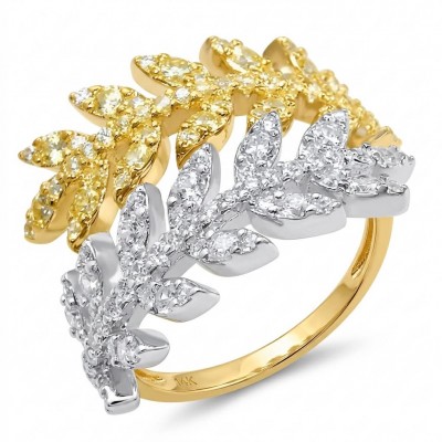 Luxurious authentic 3.5 carat White Sapphire 2 tones .925 Sterling Silver handcrafted Ring size 6 1/4