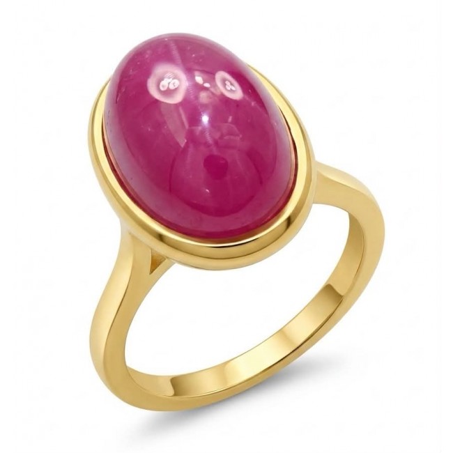 Authentic 10.2 carat Mozambique Ruby 22K Gold over .925 Sterling Silver brilliantly handcrafted ring s. 5 3/4