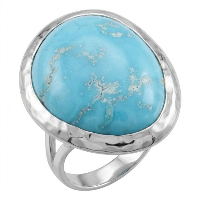 RARE KINGMEN Turquoise .925 Sterling Silver handmade Large ring size 11