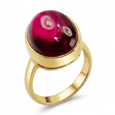Giovanna - Magnificent Jewel 7.5 carat Ruby .925 Sterling Silver dipped in 18K Gold handcrafted incredible ring s. 7