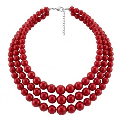 Summer Sublime natural Red handmade FASHION Necklace