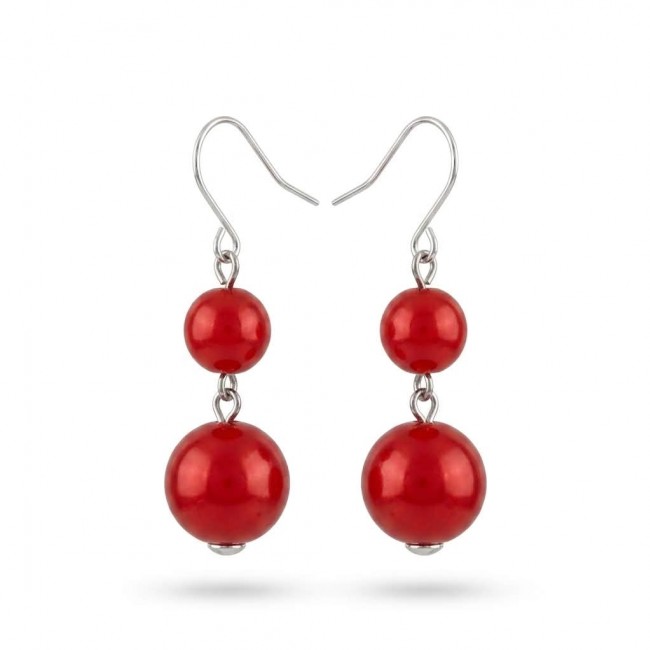 Summer Sublime natural Red handmade FASHION earrings