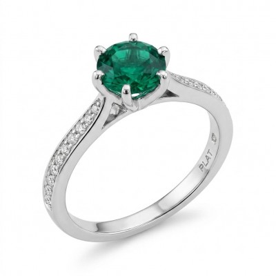 Authentic 1.5 carat Colombian Emerald .925 Sterling Silver handcrafted two sided Ring size 6