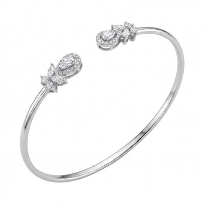 Precious Light Natural 5.2 carat White Topaz .925 Sterling Silver bracelet