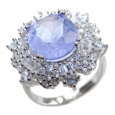 Nautilus 10.2 carat Tanzanite .925 Sterling Silver handcrafted Ring size 7
