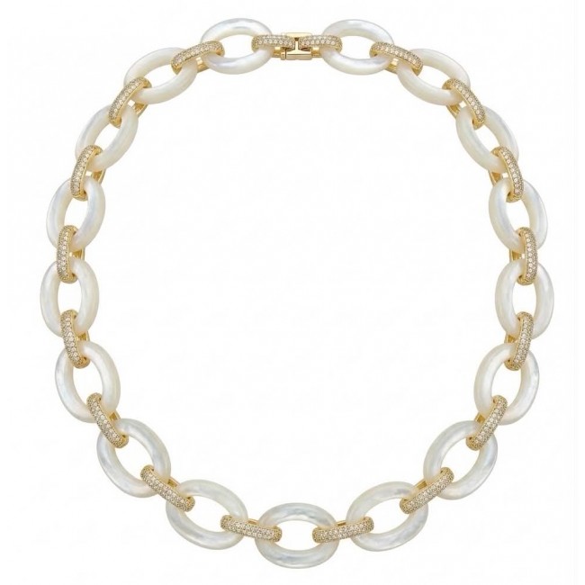 Rainbow Cascade Precious natural Blister Pearl 18K Gold over .925 Sterling Silver Necklace; 58.5 grams