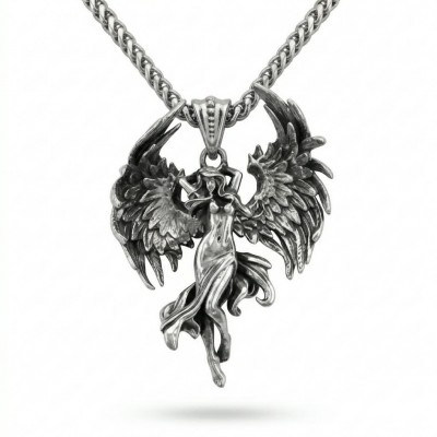 Flaying Angel 24 inches Long Necklace