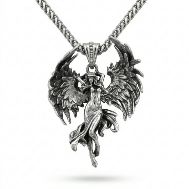 Flaying Angel 24 inches Long Necklace