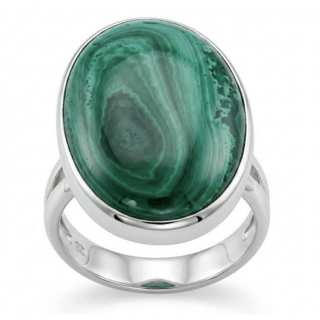 Green Passion 26.2 CARAT genuine Malachite from Utah .925 Sterling Silver handcrafted ring size 8 adjustable