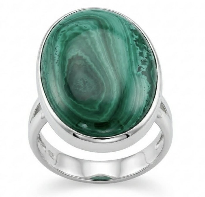 Green Passion 26.2 CARAT genuine Malachite from Utah .925 Sterling Silver handcrafted ring size 8 adjustable