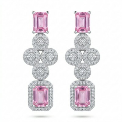 Isabella - Rare Light Pastel 9.9 carat Kunzite .925 Sterling Silver handcrafted Statement earrings