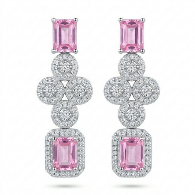 Isabella - Rare Light Pastel 9.9 carat Kunzite .925 Sterling Silver handcrafted Statement earrings