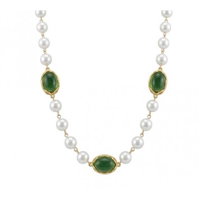 Incredible 48 inches long Freshwater Pearl 10K Gold over .925 Sterling Silver handmade Necklace