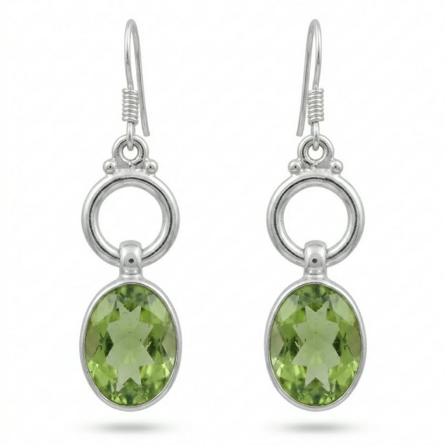 Royalty 8.9 carat authentic Brazilian Peridot .925 Sterling Silver Handcrafted Statement Earrings