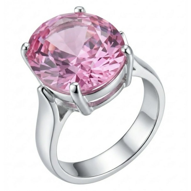 Tiffany - authentic 14.5 carat Pink Topaz .925 Sterling Silver Handcrafted Statement Ring size 8