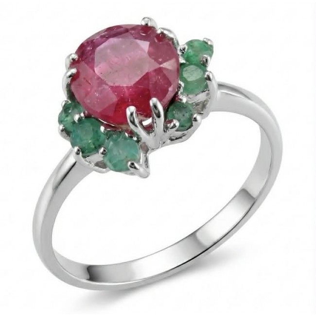 Authentic 5.2 carat Mozambique Ruby .925 Sterling Silver brilliantly handcrafted ring s. 9