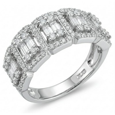 Art Deco - Classic Beauty 4.5 carat White Topaz .925 Sterling Silver Statement ring size 6 1/4