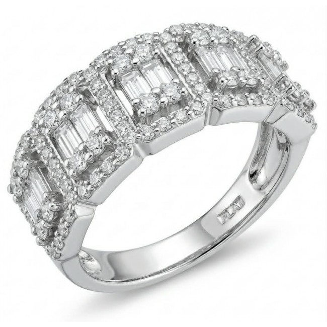 Art Deco - Classic Beauty 4.5 carat White Topaz .925 Sterling Silver Statement ring size 6 1/4