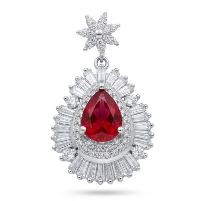 Magnificent Jewel 5.2 carat Ruby .925 Sterling Silver handcrafted incredible Pendant