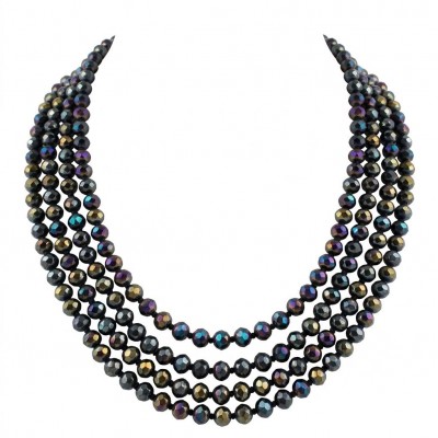 Bohemian Style Huge Genuine 80 inches Titanum Druzy handmade necklace