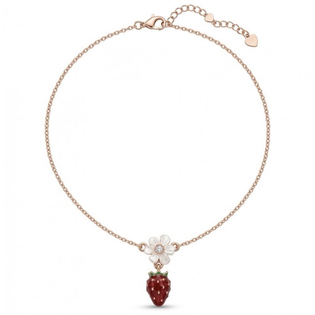 Strawberry - Enamel 14K Rose Gold over .925 Sterling Silver .925 Sterling Silver Necklace