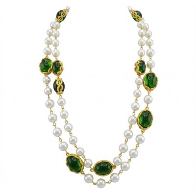 Incredible 48 inches long Freshwater Pearl 10K Gold over .925 Sterling Silver handmade Necklace