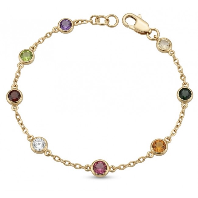Authentic 7.5 carat Brazilian Watermelon Tourmaline 14K Gold over .925 Sterling Silver handmade Bracelet
