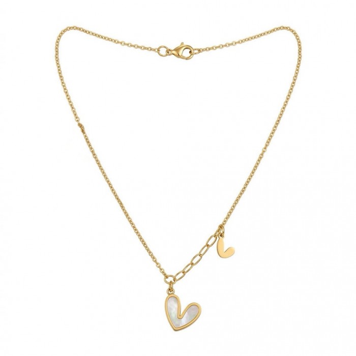 Precious Hearts Golden .925 Sterling silver Statement Necklace