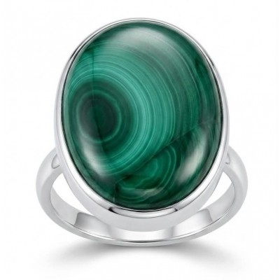 Green Aura 33.2 CARAT genuine Malachite from Utah .925 Sterling Silver handcrafted ring size 8 adjustable