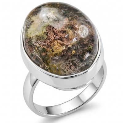 The best quality genuine 19.5 carat Phantom Quartz .925 Sterling Silver handmade Statement Ring s. 7 adjustable
