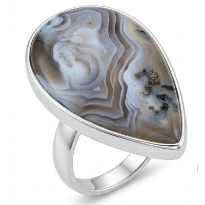 Top quality Great Crazy Lace Agate .925 handcrafted Sterling Silver Ring s. 8 adjustable