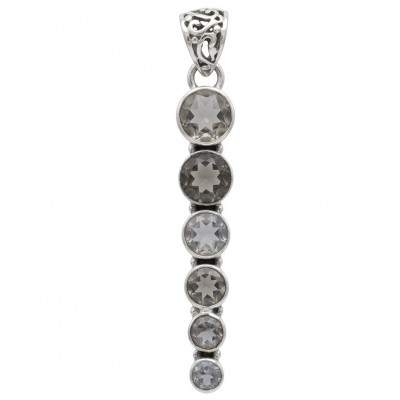 Penelope - 21.5 carat Smoky Topaz .925 Sterling Silver handmade Pendant