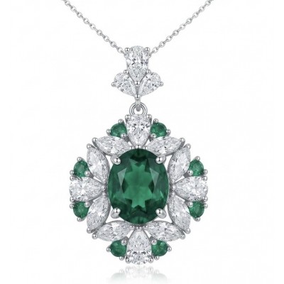 Incredible Natural 10.5 carat Chrome Diopside .925 Silver handcrafted Necklace