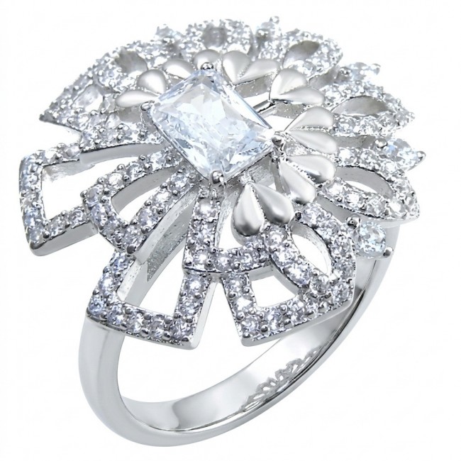 Isabella authentic 6.8 carat White Topaz .925 Sterling Silver handcrafted ring size 8