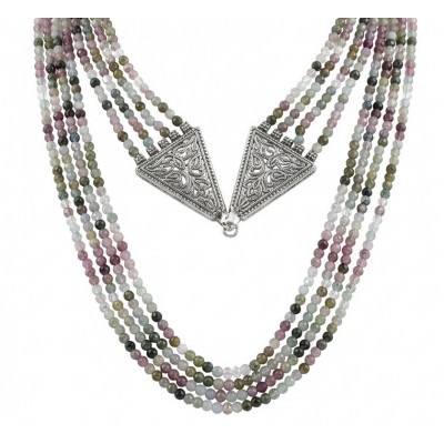 Infinity authentic 44.5 carat Brazilian Tourmaline .925 Sterling Silver handcrafted necklace