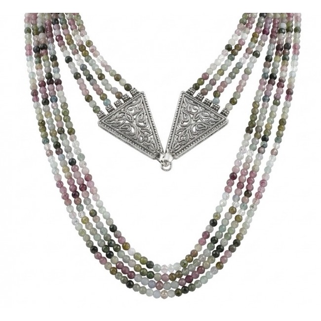 Infinity authentic 44.5 carat Brazilian Tourmaline .925 Sterling Silver handcrafted necklace